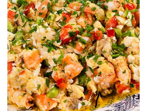 Salpicón rape y langostino....