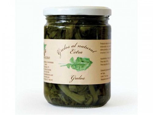 Grelos al natural. Tarro Vidrio