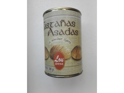 Castañas asadas en almíbar ligero