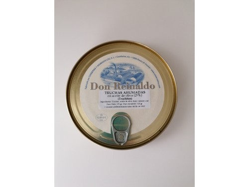 Truchas ahumadas en aceite de oliva. P.E. 120 Grs.