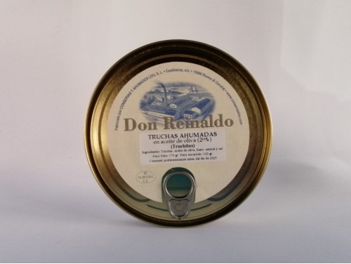 Truchas ahumadas en aceite de oliva. P.E. 120 Grs.